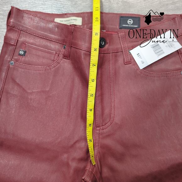 Adriano Goldschmied The Farrah Skinny Faux Leather Skinny Jeans Size 27 (4) - Picture 4 of 6